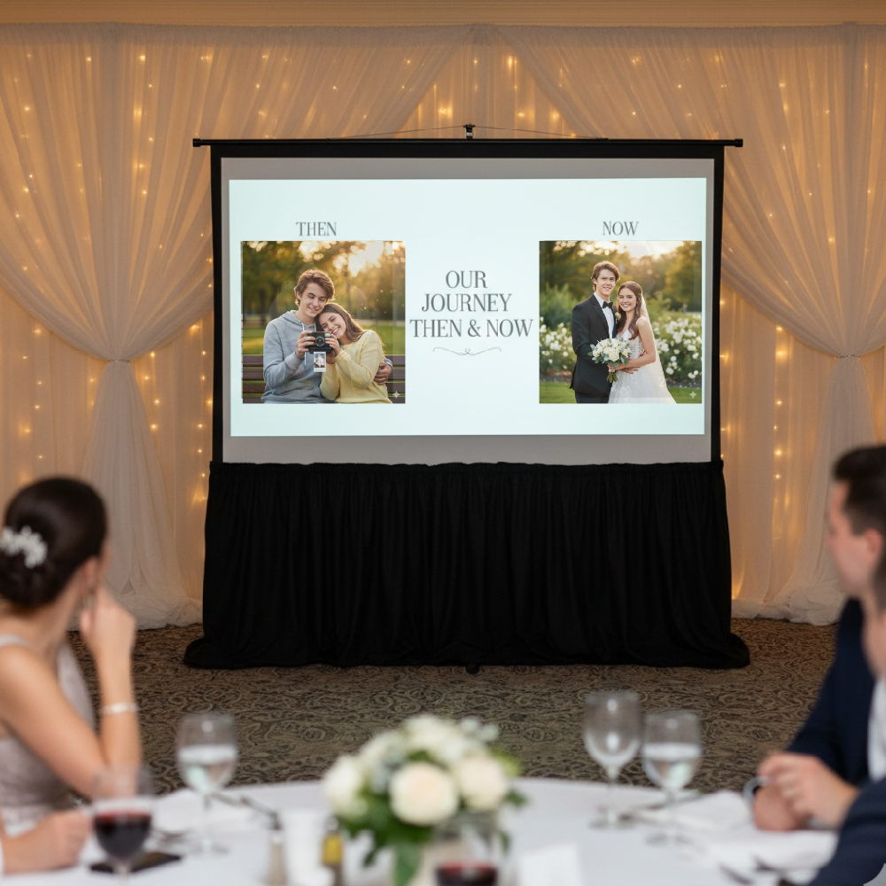 Luxury wedding reception sound setup